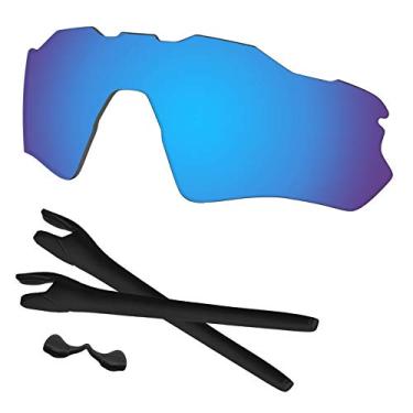 Imagem de Predrox Lentes Blue Mirror Radar EV Path e kits de borracha de substituição para óculos de sol Oakley OO9208 polarizado