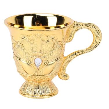 Imagem de Taças de Vinho, Taças de Vinho Vintage, Design Elegante Com Base Resistente para Armário de Exibição de Bar (Lidar com ouro)