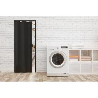 Imagem de Porta de PVC Sanfonada 210x72cm Permatti Preto Preto