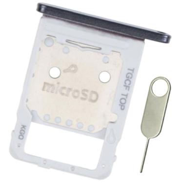 Imagem de PHONSUN Suporte MicroSD de substituição da bandeja do cartão SIM para Samsung Galaxy Tab S7 FE SM-T738U T733N T736B (preto)