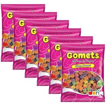Imagem de kit 6 Bala Dori Gomets Sino Gomas Sortidas Gum Drops 500g