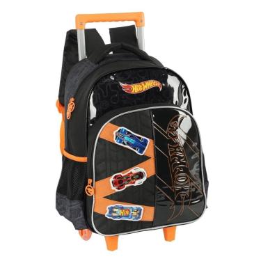 Imagem de Mochila De Rodinhas Hot Wheels Preto Luxcel Ic41496Hw