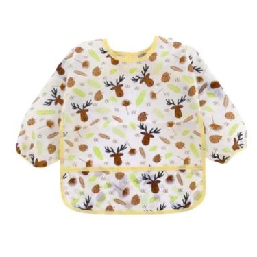 Imagem de Babador Unitário manga longa BLW Baby Alce Feliz Impermeável - Minha E