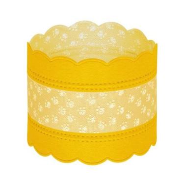 Imagem de 10m Fita Aramada Patinhas Coelhinhos PET Páscoa 4cm x 10m - Fitas e Fe