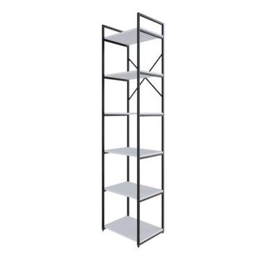 Imagem de Estante Alta C/06 Prateleiras 185x45x33cm Yon - Metalig, Branco TX/Est