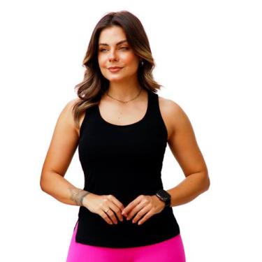 Imagem de Regata Blusinha Tapa Bumbum Viscose Grossa Básica Fitness - LUFRAN, EG