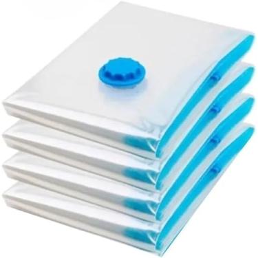 Imagem de Saco Para Embalar Á Vácuo Fácil De Usar 40x50cm Para Organização E Proteção Das Roupas Prático E Útil(1 PEÇAS)