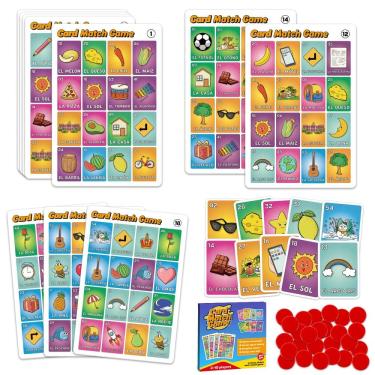 Imagem de Jogo de Tabuleiro Quilinz Loteria Mexican Bingo Sight Word Bingo