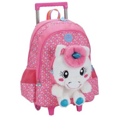 Imagem de Mochila De Rodinhas Unicornio Pink