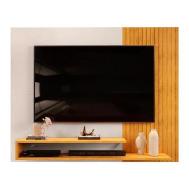 Imagem de Painel Ripado para TV até 50 Polegadas com Nichos Nando Cedro/Bali - D