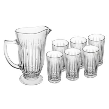 Imagem de LYOR - Conjunto Jarra com 6 Copos de Vidro Deli Diamante 1L/300ml