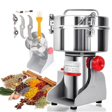 Imagem de KKSOUFX Moedor EléTrico De GrãOs De Alta Velocidade De 800-300g,Moedor Comercial De 2400w-4000w Especiarias De AçO InoxidáVel,Malha 30-300, 28000 Rpm - Ideal Para Moer Ervas, Especiarias E FeijãO