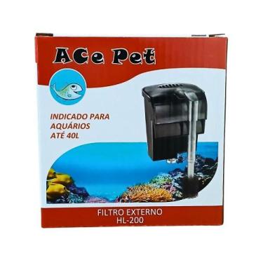 Imagem de Ace Pet Filtro Externo Cascata HL-200 Aquário até 40 Litros, 110V