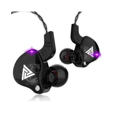Imagem de Fone Retorno De Palco Qkz Ak6 Mic + Case Cor Preto Fone De Ouvido Reto
