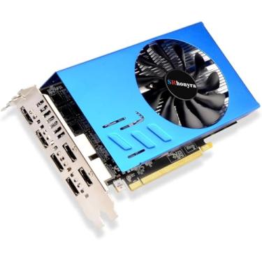 Imagem de SRhonyra Placa gráfica RX 580 8 GB, 6 monitores, placa de vídeo, saídas HDMI 2.0 para negociação de ações, monitoramento, apresentação de parede de vídeo, projeção e fusão