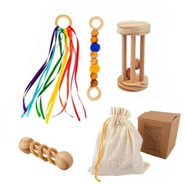 Imagem de Smart Baby Box, Kit Presente Sensorial Para Bebês de 3 a 6 meses Montessori