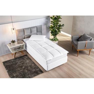 Imagem de Pillow top colchão solteiro micropercal 200 fios - manta 400g/m² antia