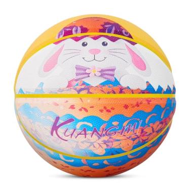 Imagem de Kuangmi Bola de basquete Egg Rabbit, tamanho oficial masculino 7 75 cm, bolas de rua coelhinho da Páscoa, presentes ideias para homens e mulheres