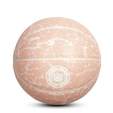Imagem de Sporting Goods Bola de basquete para mulheres adultas e crianças, basquete profissional ao ar livre tamanho oficial 7, tamanho 6, tamanho 5, feito para uso interno e externo (rosa, tamanho 6)