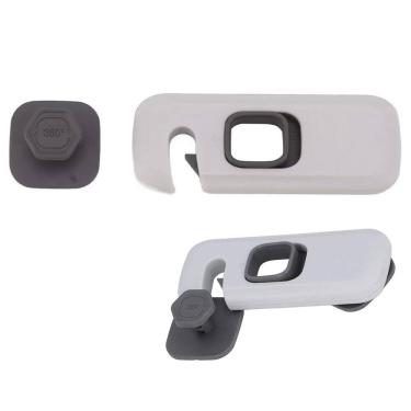 Imagem de Fechadura Trava de Segurança Armario Geladeira Gaveta Bebe Criança Protege Evita Acidente Multiuso Resistente