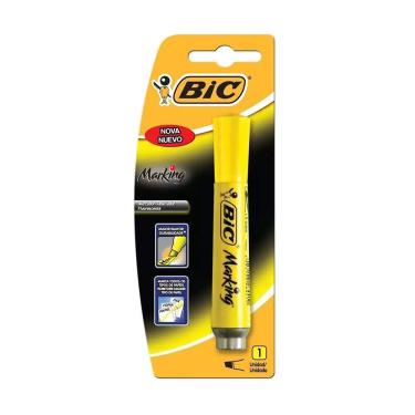 Imagem de Marcador de Texto Marking 12 Unidades BIC Amarelo Fluorescente