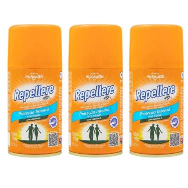 Imagem de Kit 3 Repelentes Aerosol Proteção Intensa 150ml - Repellere