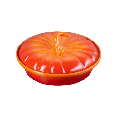 Imagem de Travessa le creuset abóbora com tampa 24CM em cerâmica laranja 61027230900030