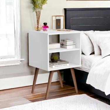 Imagem de Mesa De Cabeceira Jb 1515 Branco Bechara