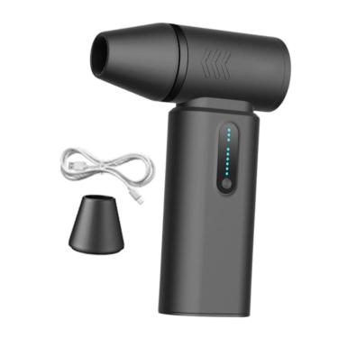 Imagem de WeiLaiKeQi Soprador de ar sem fio poderoso ventilador leve fácil de transportar e armazenar turbina snow soprous turbofan para acampar eletrônicos, Preto