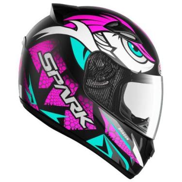 Imagem de Capacete Feminino Moto Ebf New Spark Dragon Rosa Fosco, Rosa Fosco, 60