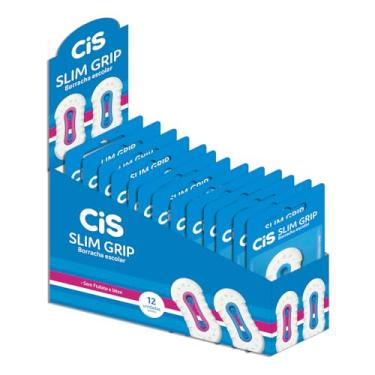 Imagem de Borracha, CIS, SLIM GRIP 54.6800, Rosa e Azul, 12 Unidades