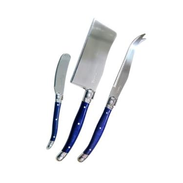 Imagem de Conjunto De (3 Peças), Facas Para Queijo Laguiole Luxo (Azul)