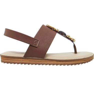 Imagem de Sandalia Rasteira Feminina Casual Com Pedrarias Ultraconforto Modare 7141.120