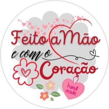 Imagem de 50 100 150 200 unidades adesivo etiqueta tag redondo 3,5 cm feito a ma