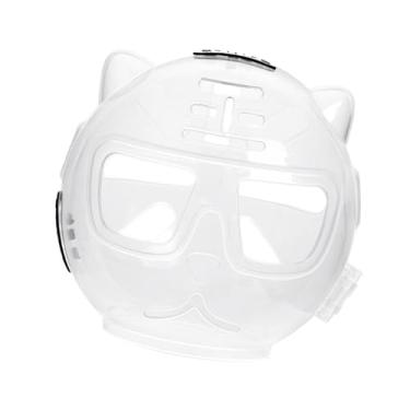 Imagem de Gralara Máscara de bola de focinho de gato suprimentos de gatinho, anti lamber capa de boca de estimação confortável, focinho anti -mordido para aparar as, Clear S