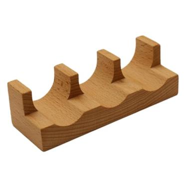 Imagem de YWJLQH Titular de sushi taco de madeira temaki holder taco stand rack para reuniões de apresentação , 3 Vagas