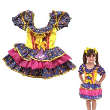 Imagem de Vestido Festa Junina Infantil Caipirinha Floral - Anjo Fantasias, GG