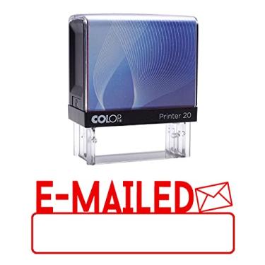 Imagem de Carimbo de borracha de auto-tinta E-MAILED Colop personalizado escritório papelaria P20 Mini carimbo, Red Ink