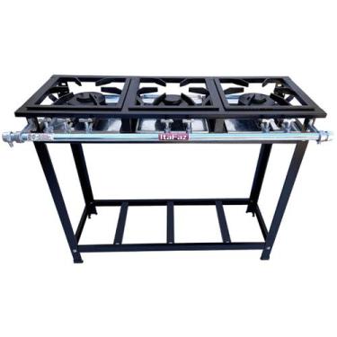 Imagem de Fogão Industrial de Piso 3 Bocas Baixa Pressão QD Itafaz - Itabrás