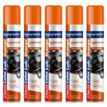 Imagem de Kit 5 Desengripante Chemicolor Orange 250ml/120g