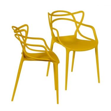 Imagem de KIT 02 CADEIRAS SOLNA AMARELA