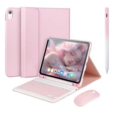 Imagem de Capa Para Tablet, Capa + Caneta + Mouse e Teclado Magnético Bluetooth Destacável Para Samsung Galaxy Tab S6 Lite 10.4 polegadas P610/P615.