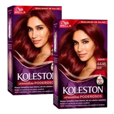 Imagem de Kit 2 Tinta de Cabelo Koleston Borgonha Vibrante 4446