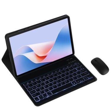 Imagem de Capa Preta Para Teclado Bluetooth Com Mouse Para Samsung Galaxy Tab a 