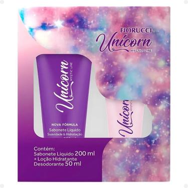 Imagem de Kit Fiorucci Unicorn: Sabonete Líquido 200ml e Loção Hidratante 50ml