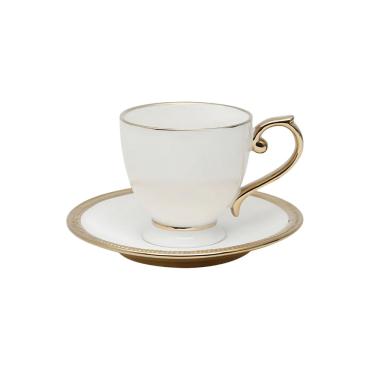 Imagem de Conjunto De Xícaras Para Chá Com Pires Em Porcelana Paddy Com 12 Peças 200ml Wolff