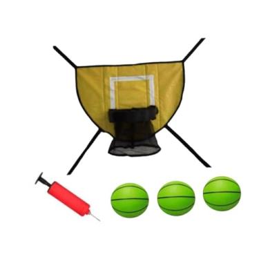 Imagem de YIJU Cesta de Basquete para Trampolim com Gol E Acessórios para Treinamento Infantil, Bola Verde