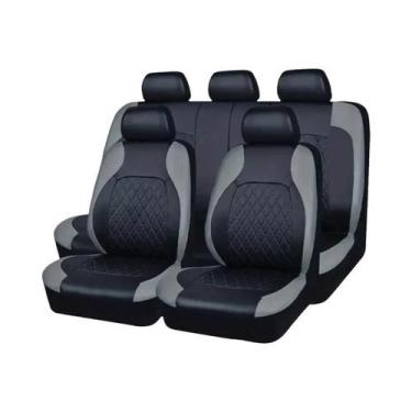 Imagem de Capa De Assento De Carro De Couro Artificial Bordada Com Grade De Diam