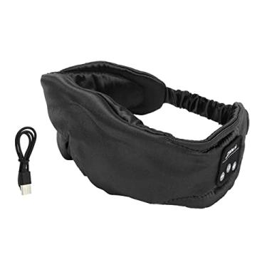 Imagem de Grcfumo Música sem fio Eye Cover, Smart Night Sleep Bluetooth Eyeshade, Conforto Light Blocking Eyeshade Fino Headset para melhor dormir (Preto)
