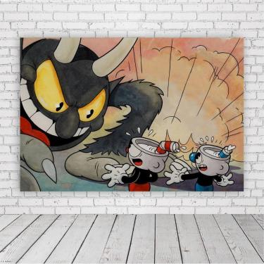 Imagem de Painel Retangular Cuphead Boss 1,5X1,0M Lona Fosca